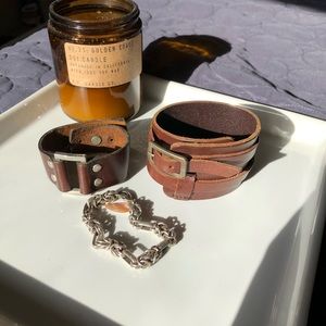 3/$21 Genuine Leather Cuff Braclets